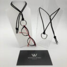 Black casual eyeglass cord "D Ring" by Woods & Byrne