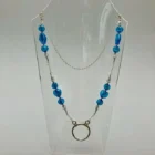 Blue Murano eyeglasses chain from the Woods & Byrne collection