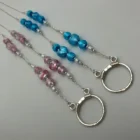Pink and blue Murano glasses chain from the Woods & Byrne