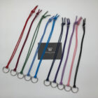 Group colorful casual silver eyeglass cords "D Ring" by Woods & Byrne