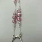 Details pink Murano glasses chain from the Woods & Byrne collection