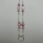 Pastel pink Murano glasses chain from the Woods & Byrne collection