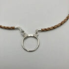 Beige glasses chain braided leather sterling silver collection by Woods & Byrne