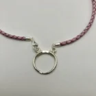 Pink eye keep braided leather sterling silver collection by Woods & Byrne