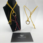 Yellow casual eyeglass cord "D Ring" by Woods & Byrne